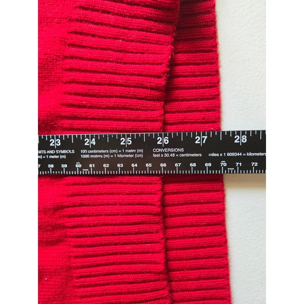 Polo Ralph Lauren Mens Red 100% Cotton Quarter Zip Pullover Sweater Medium
